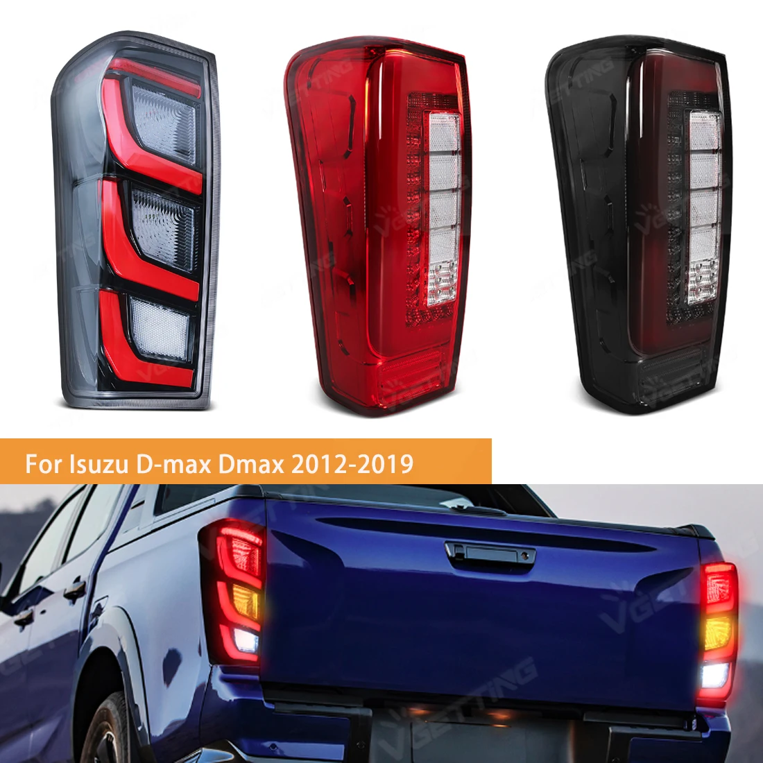 

Vgetting For Isuzu D-max Dmax 2012 2013 2014 2015 2016 2017 2018 2019 Tail Light Assembly 4-Function Tail Lamp Car Accessories