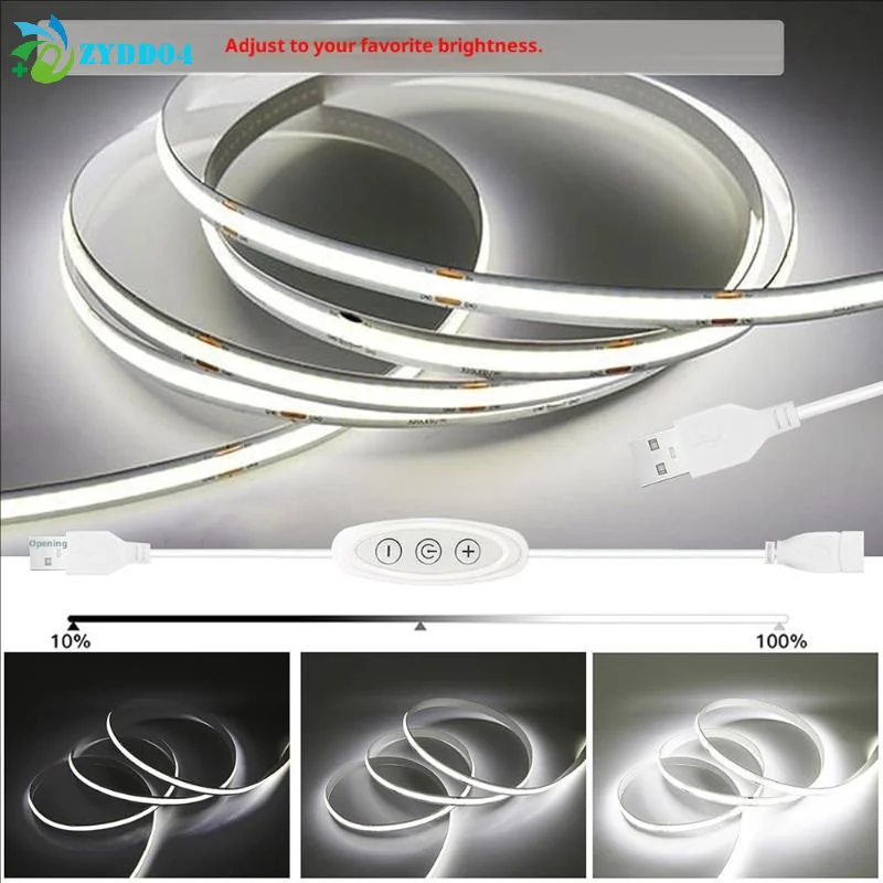 ●1Pcs 5V 2A 10-level Dimming Power Cable For LED Light Lamp Speed Controller Cable 3KEY USB Dimmer Switches