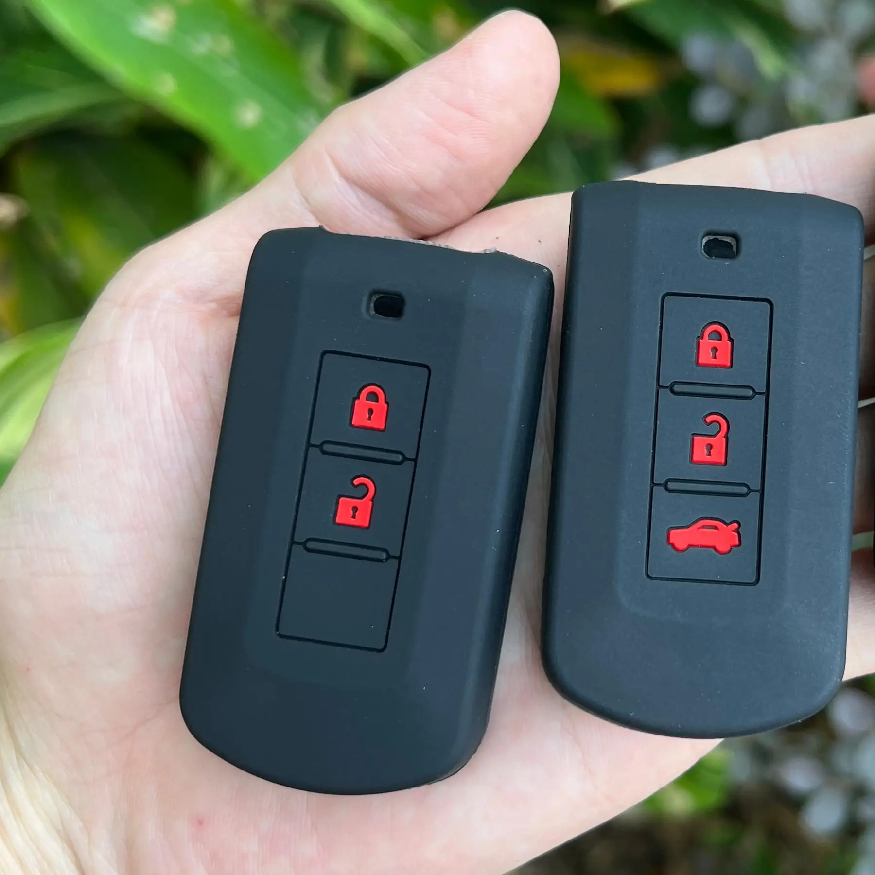 سيليكون سيارة فوب مفتاح حافظة حامل غطاء شل مجموعة الحقائب لميتسوبيشي Ralliart أوتلاندر لانسر EX ASX كولت غراندز باجيرو سبورت #2