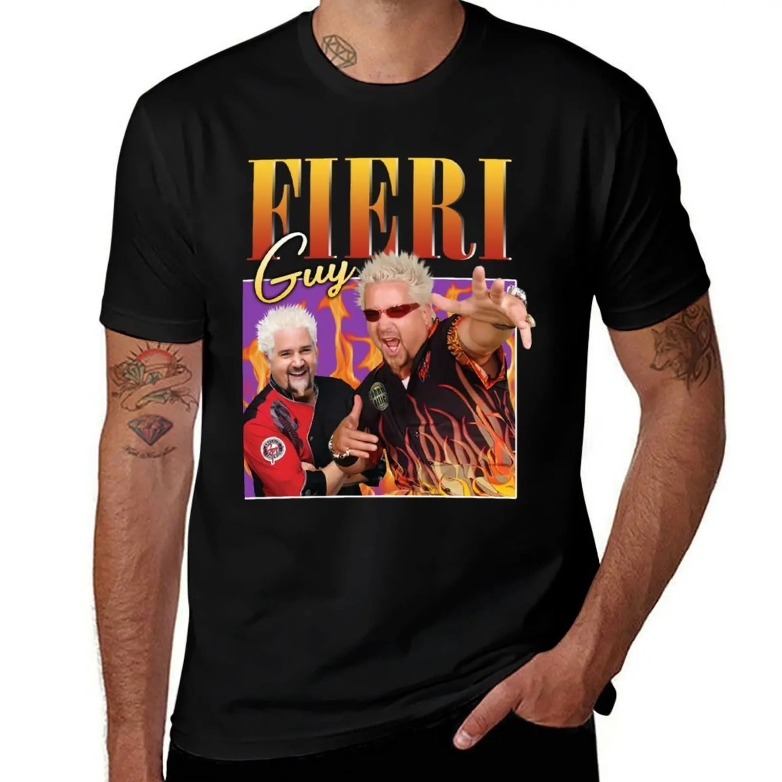 

Guy Fieri Homage T-Shirt for a boy custom t-shirts oversizeds T-shirts oversize t shirts men