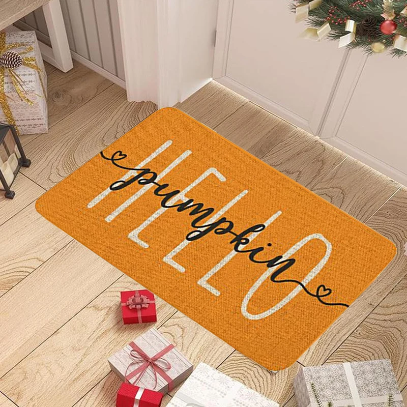 Dark Cat Welcome Full Print Doormat Fun Doormat Home Decor Kitchen Bathroom Decor Give People Fun Gifts Rug Carpet