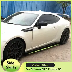 Car Side Skirts Extensions for Subaru BRZ Toyota 86 GT86 2013-2020 Carbon Fiber Racing Side Skirt Apron Lip Body kits