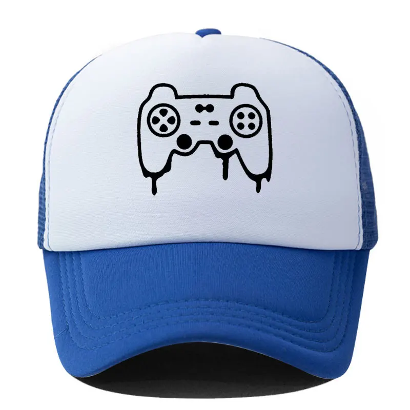 New game console printed baseball cap, fashionable hip-hop mesh cap, summer casual sun protection hat