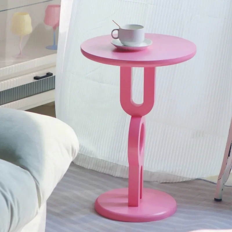 Simple Nordic round  side table, sofa side table  coffee table, living room corner  dopamine small round table