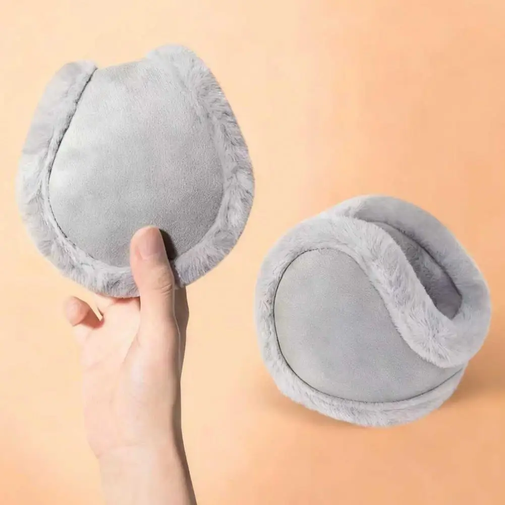 Черные зимние наушники, плюшевые наушники для женщин, складные зимние грелки для ушей, регулируемая эластичная повязка на голову, мягкие чехлы для ушей