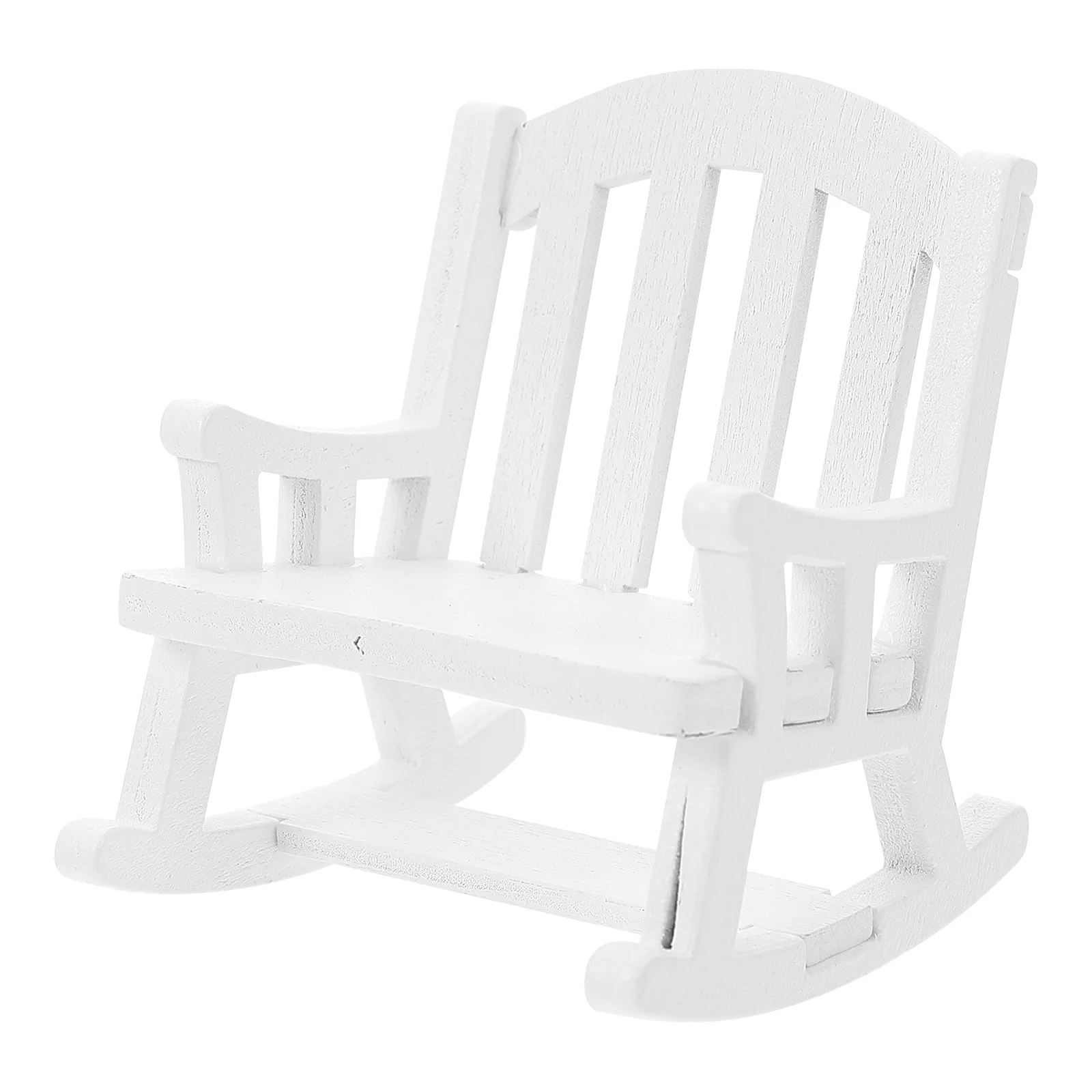 European Style Mini Rocking Chair Model Child Toy Furniture Wooden Nautical Small House