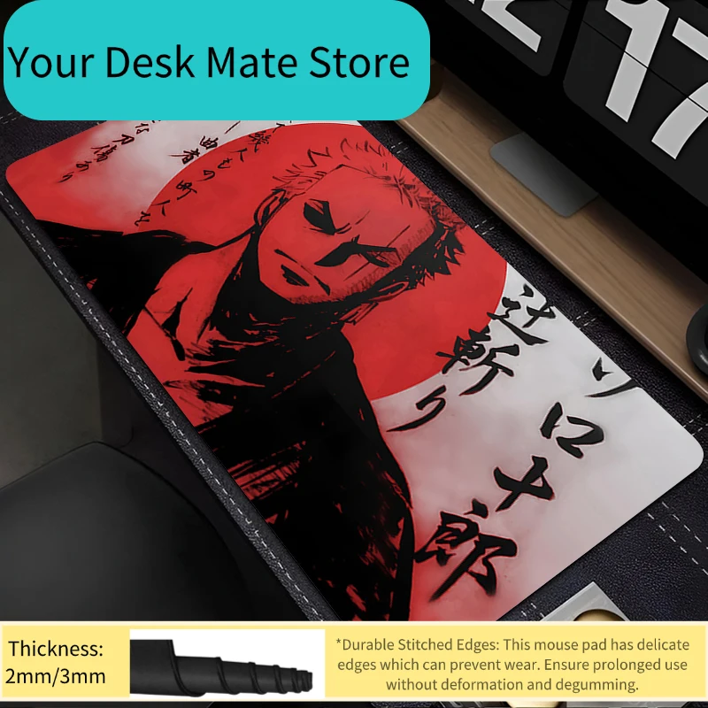 

Коврик для мыши One Piece Zoro 90x40 см, увеличенный XXL, для ПК, компьютера, клавиатуры, ноутбука, игровой коврик с HD-печатью