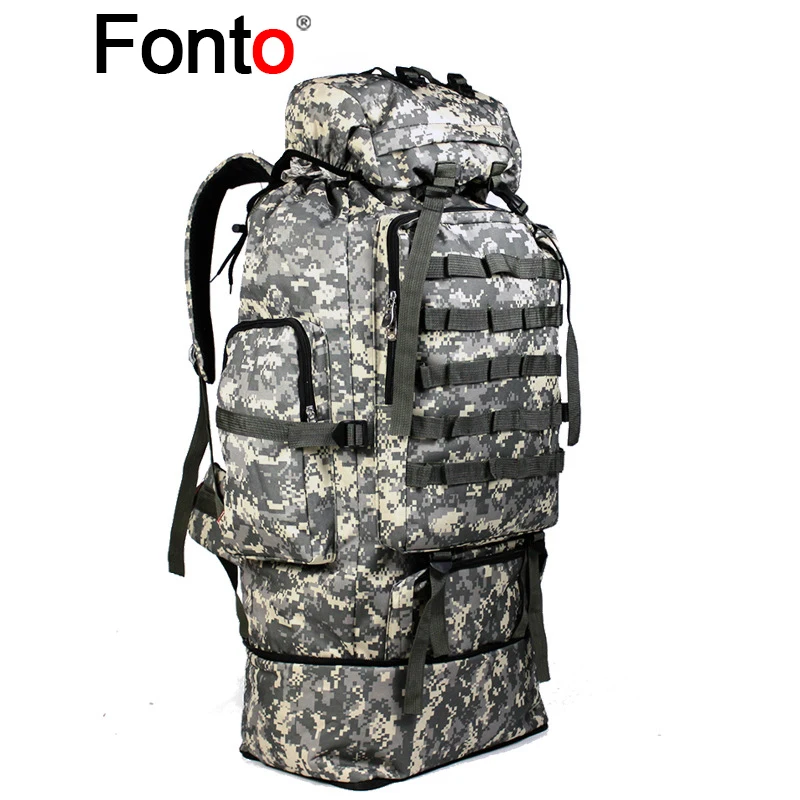 Fonto 100L Extra Large Capacity  Increased Capacity  Waterproof  Outdoor Camping  Mountaineering  Travel Luggage  Backpack