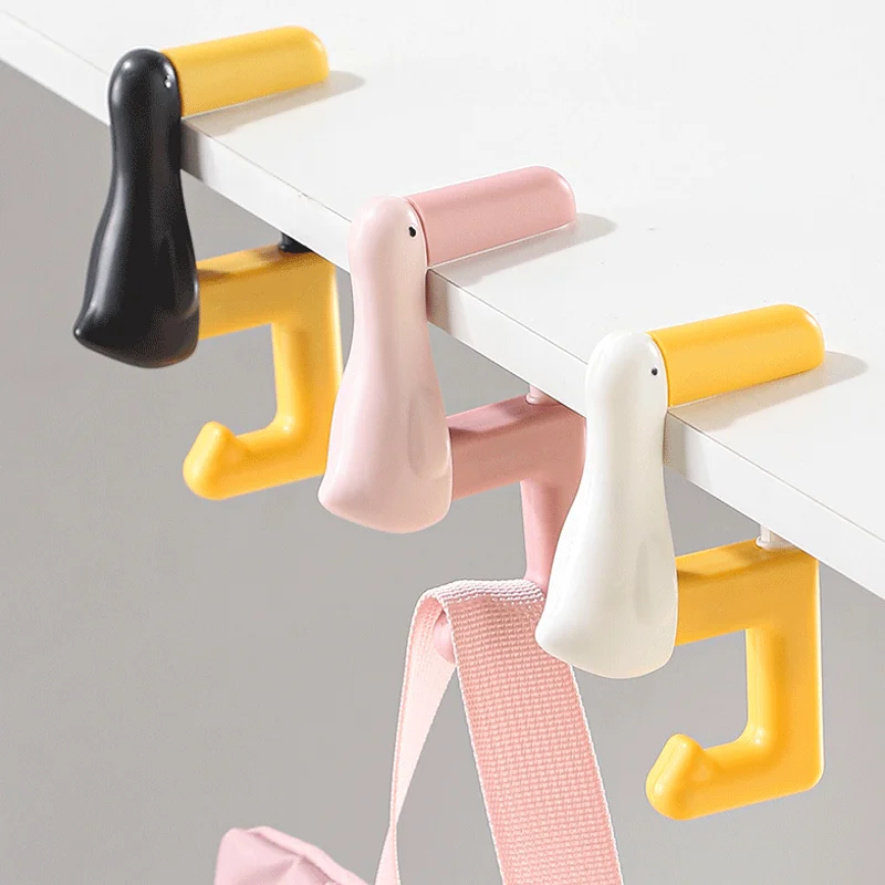 

Thinking Duck Schoolbag Hook Free Punch Bag Hook Desk Side Hanging Backpack Magic Storage Hook Replacement Tools Backpack Hook