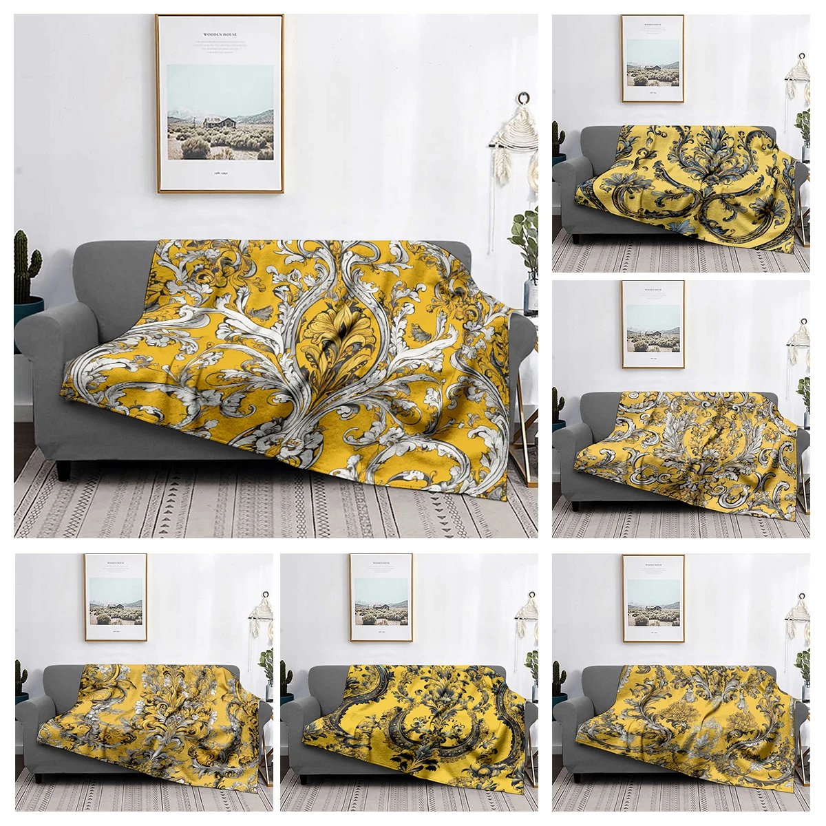 

Home decoration plush Throw Sofa blanket Bedspread on the bed fluffy soft blankets decor Plaid Modern Persia boho Blankets