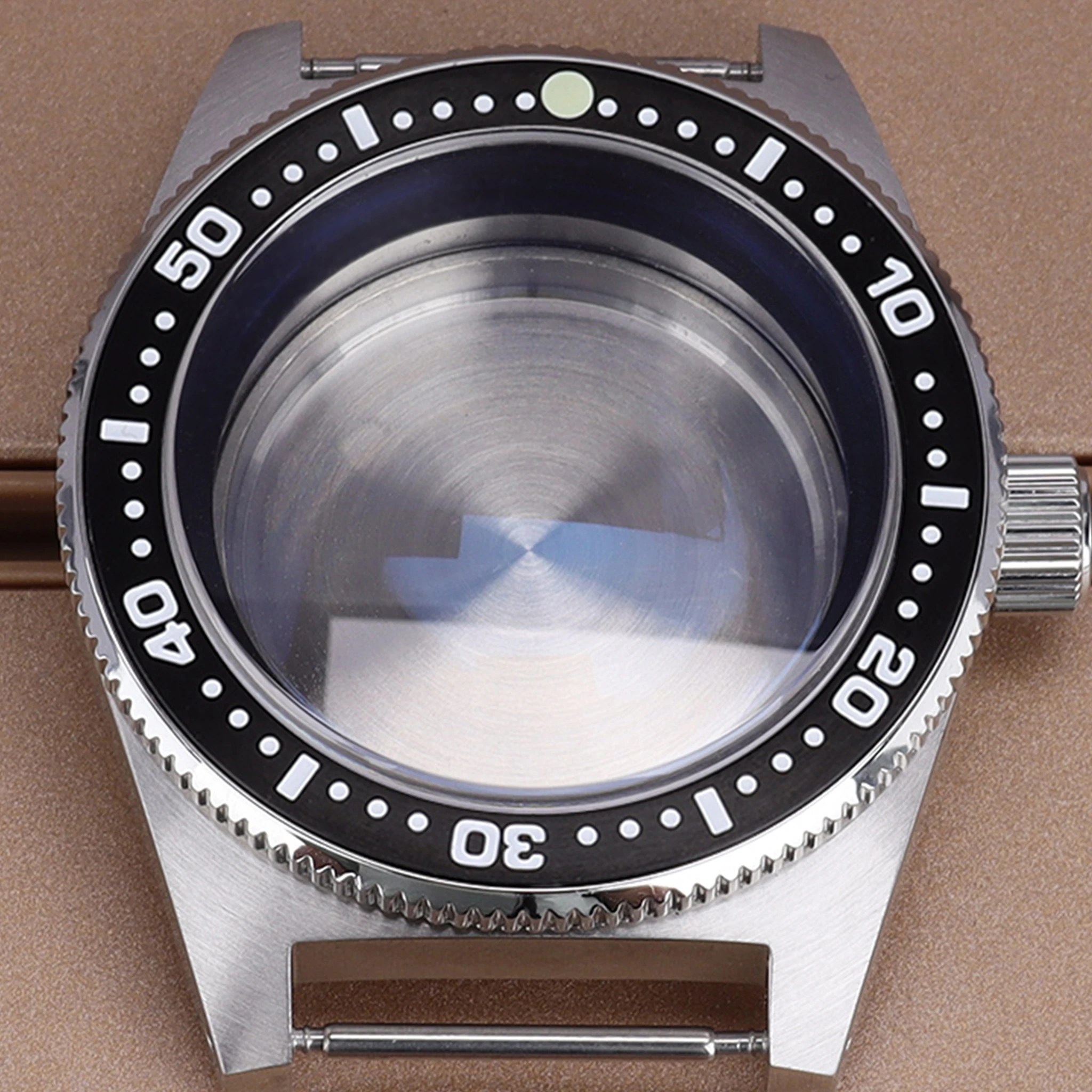 Caja de reloj de buceo para hombre de 40 mm con cristal de zafiro abovedado AR para Mod 62MAS Seiko NH35 NH36 NH38 NH34, piezas de alta calidad para movimiento automático.