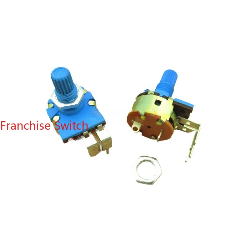 

100PCS Dimming Potentiometer With Switch 2Pin Bend R1615SQD3 B500K Shank Length 15MM New