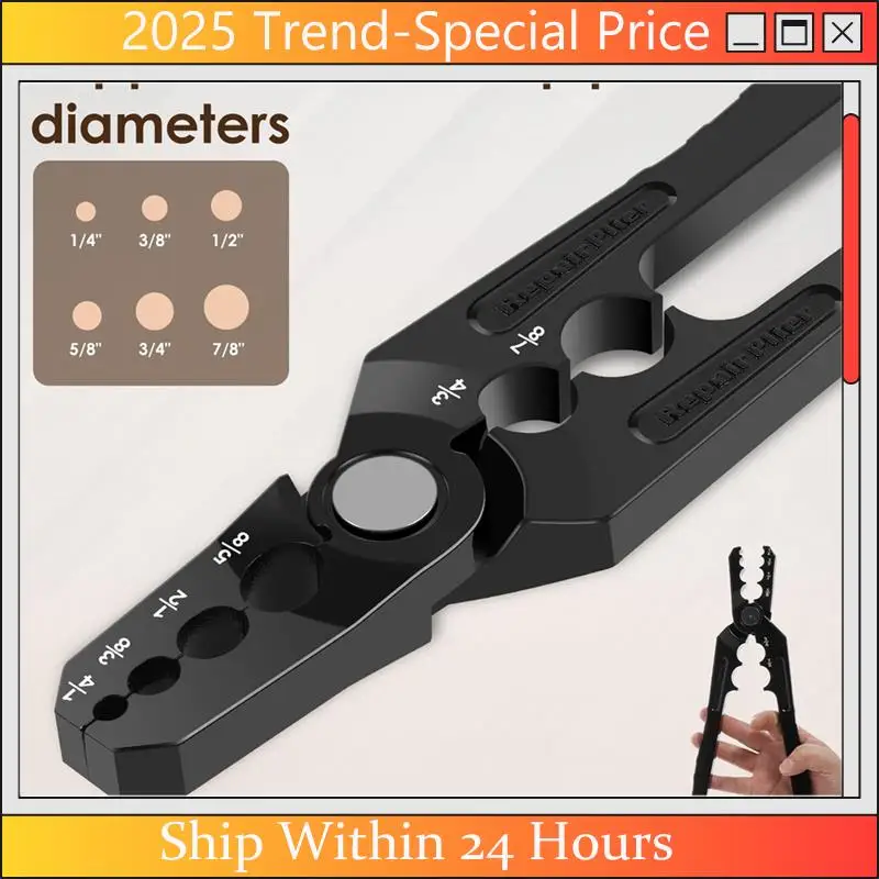AA64 Copper Tube Rounder, Manual Pipe Rounding Plier With 6 Hole Design, Flat Tube Repair Plier, Copper Benders Tool