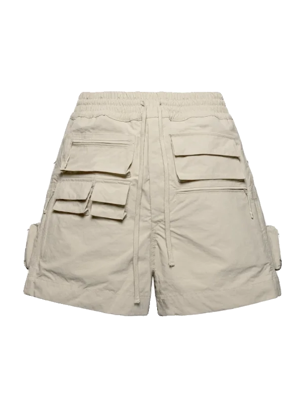 Amerykańskie luźne spodnie męskie w stylu high street, letnie, modne, wielofunkcyjne spodnie robocze do kolan.