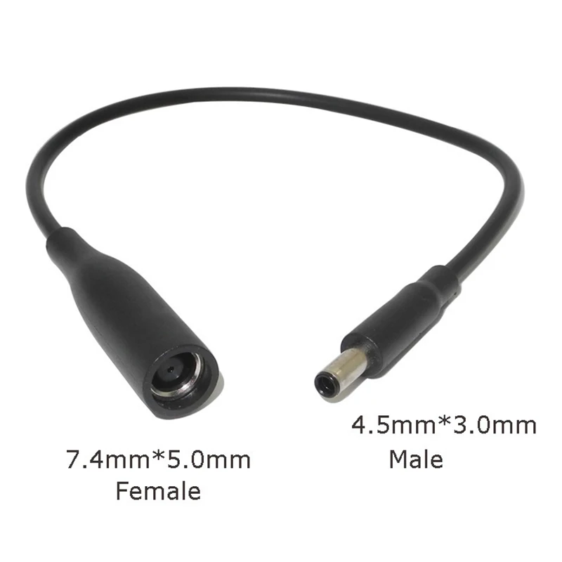 

DC Power Cord / Cable Charger Laptop Adapter 7.4*5.0mm Female to 4.5*3.0mm Central Pin Male Plug Connector for Dell Laptop