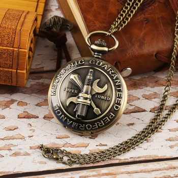 Steampunk Bronzen Arabische Cijfers Zakhorloge Quartz Analoge Ketting Hanger Klok Geschenken Mannen Vrouwen