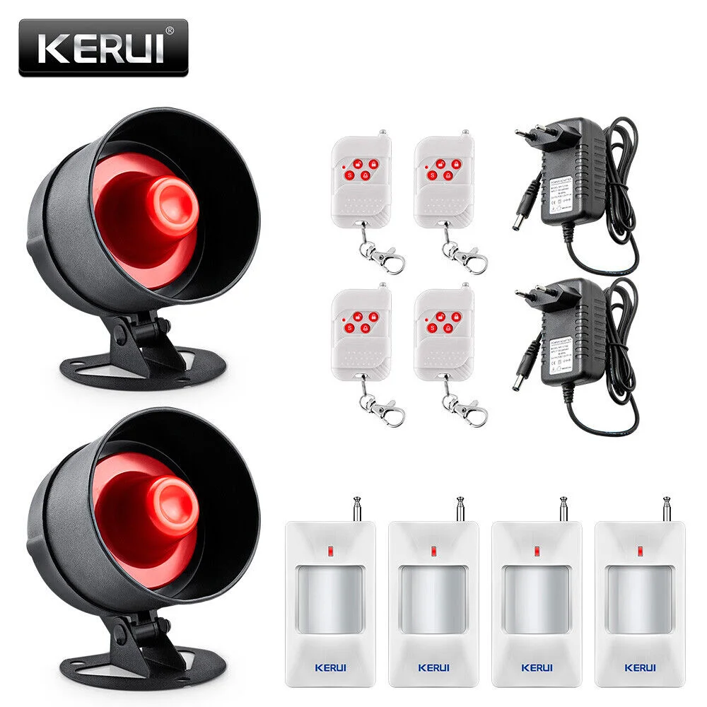 KERUI Wireless Alarm System Anti-Theft Alert Siren Home Security Garage Burglar with Door/Window Magnetic Sensor Detector