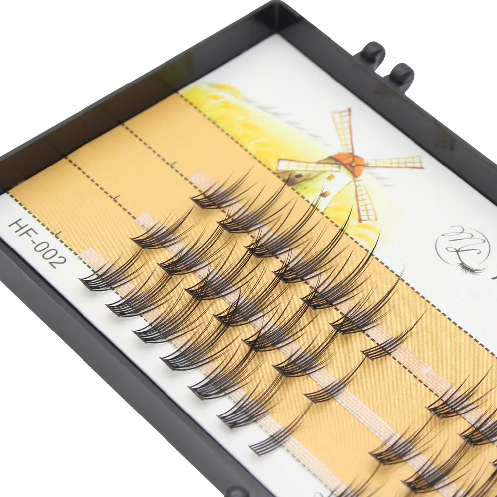 Moonlily Natural Soft Individual Lash Extension Clusters Eyelash Extensions Russian Lashes DIY Dovetail Segmented False Lashes