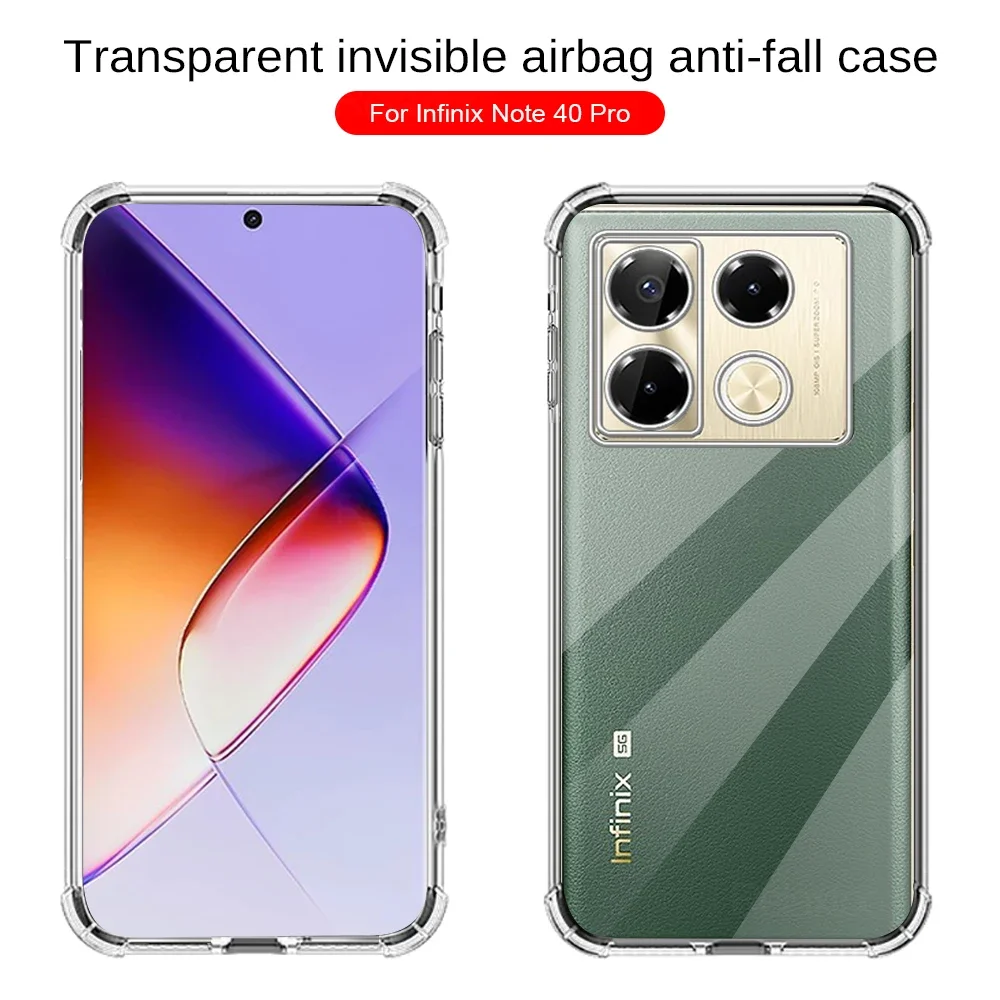 Infinix Note 40 Pro 4G Clear Phone Case InfinixNote 40Pro Plus 5G Note40 40Pro+ Note40pro Note40pro+ Shockproof Protective Shell