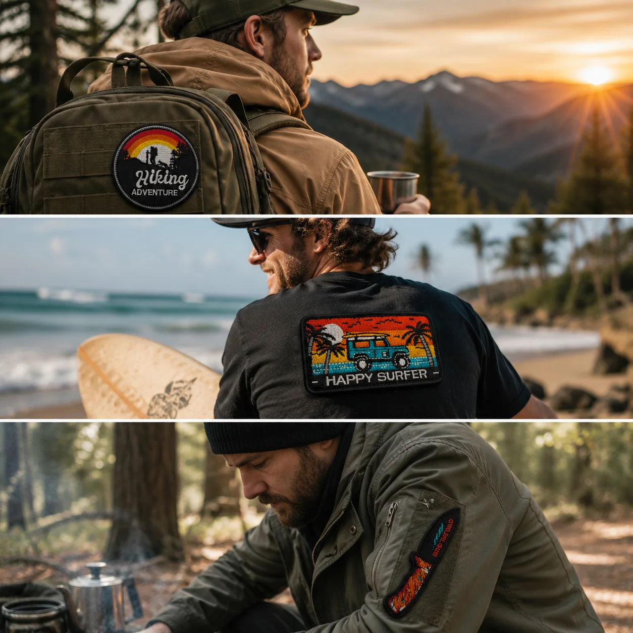 Outdoor-Abenteuer Bestickter Moral-Patch Wandern Camping Surfen Klettverschluss-Abzeichen für Rucksack Hut Jacke Weste – Detail 4
