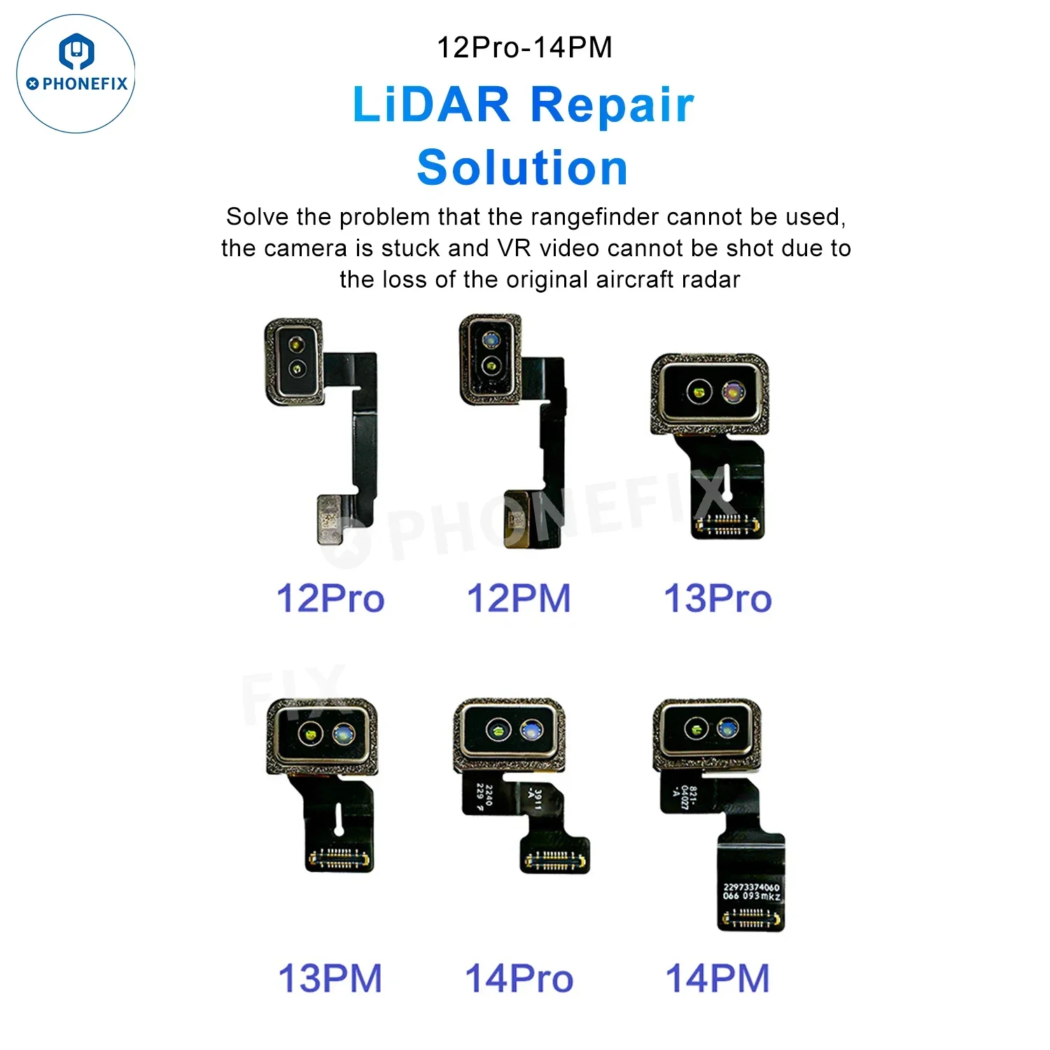 i2C i6S Laser LiDAR Radar FPC Flex Cable For iPhone 12Pro 13 14 Pro Max LIDAR Sensor Replacement Rear Camera LIDAR Repair FPC