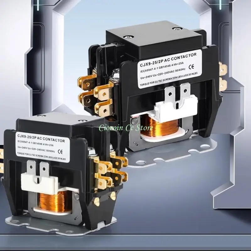 X90F 24VAC HVAC Contactors 1 Poles Flame Resistant for Cranes and Press Machines