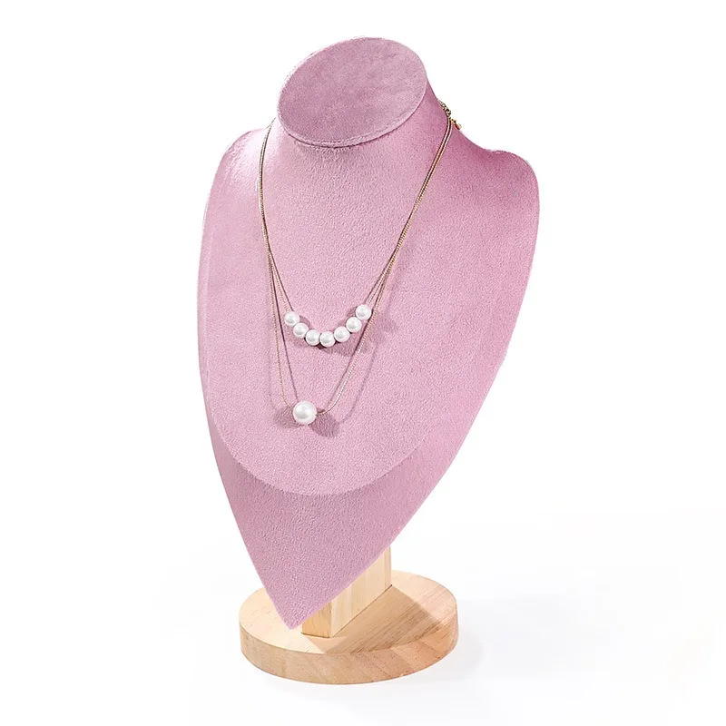 القلائد المطاطية حامل فاخر قلادة تخزين حامل المعارض عداد عرض المجوهرات الرف لوازم منظم المجوهرات