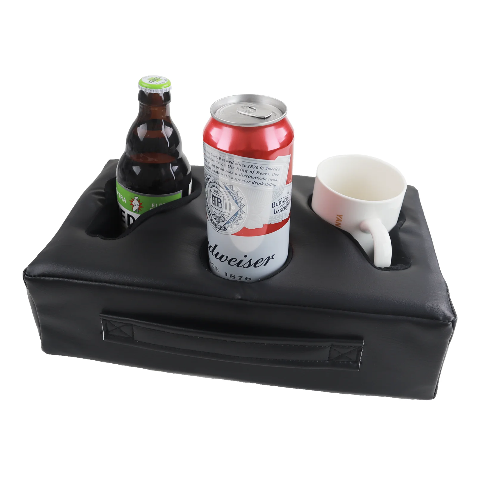 Sofa Cup Holder, Couch Cup Holder Pillow, Sofa Arm Table, Sofa and Bed Drink Caddy, Remotes Holder for RV, Car, Beach