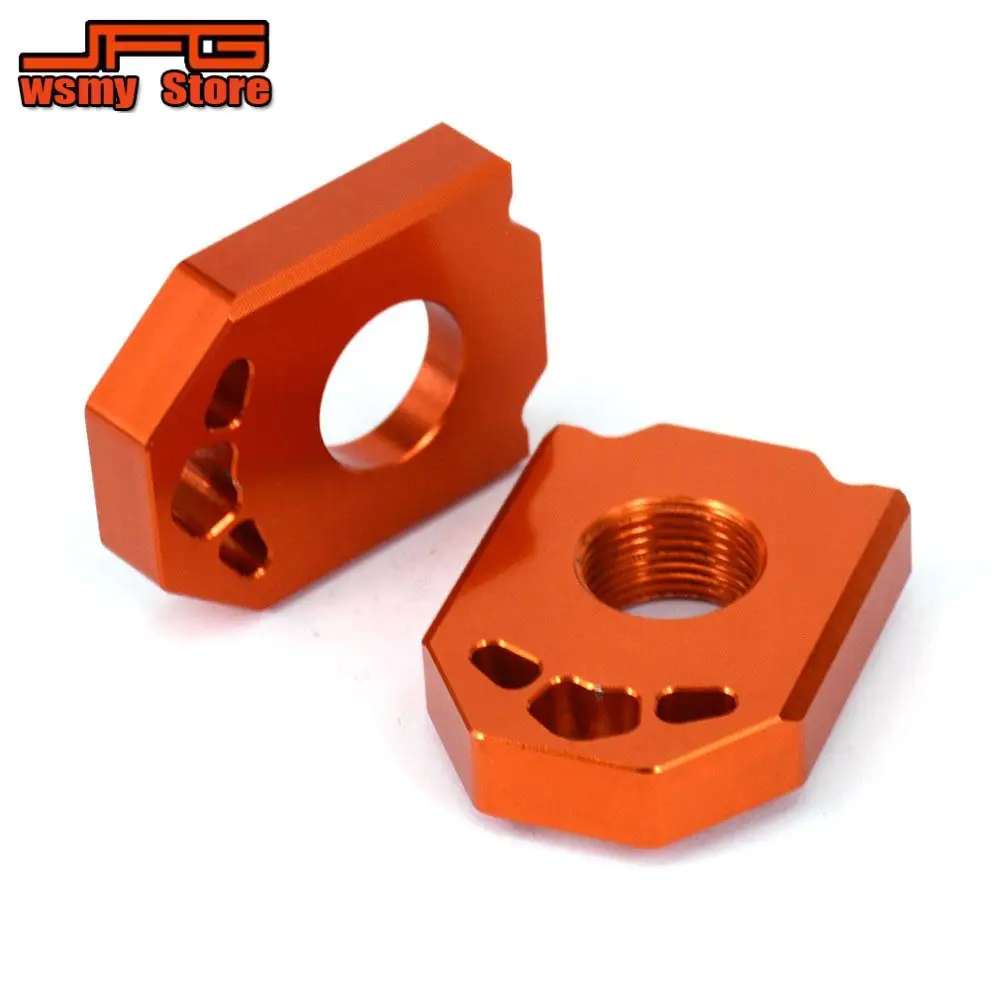 عجلة المحور الجوز Cocers قطع غيار الدراجات النارية باستخدام الحاسب الآلي الخلفية سلسلة الضابط المحور كتلة ل KTM SX SXF XCFW EXC EXCF 125 150 200 250-450 500 #4