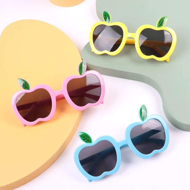 Apple Shape Children\'s Sunglasses Trendy Beach Sun Glasses UV400 Girls Boys Eyeglasses Outdoor Shades Decoration Eyewear