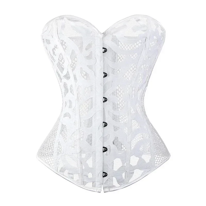 Corsets Bustiers for Women Sexy Corset Top Corselet Gothic Vintage Mesh Breathable Body Shaper Corsetto Overbust Lace Up Korsett