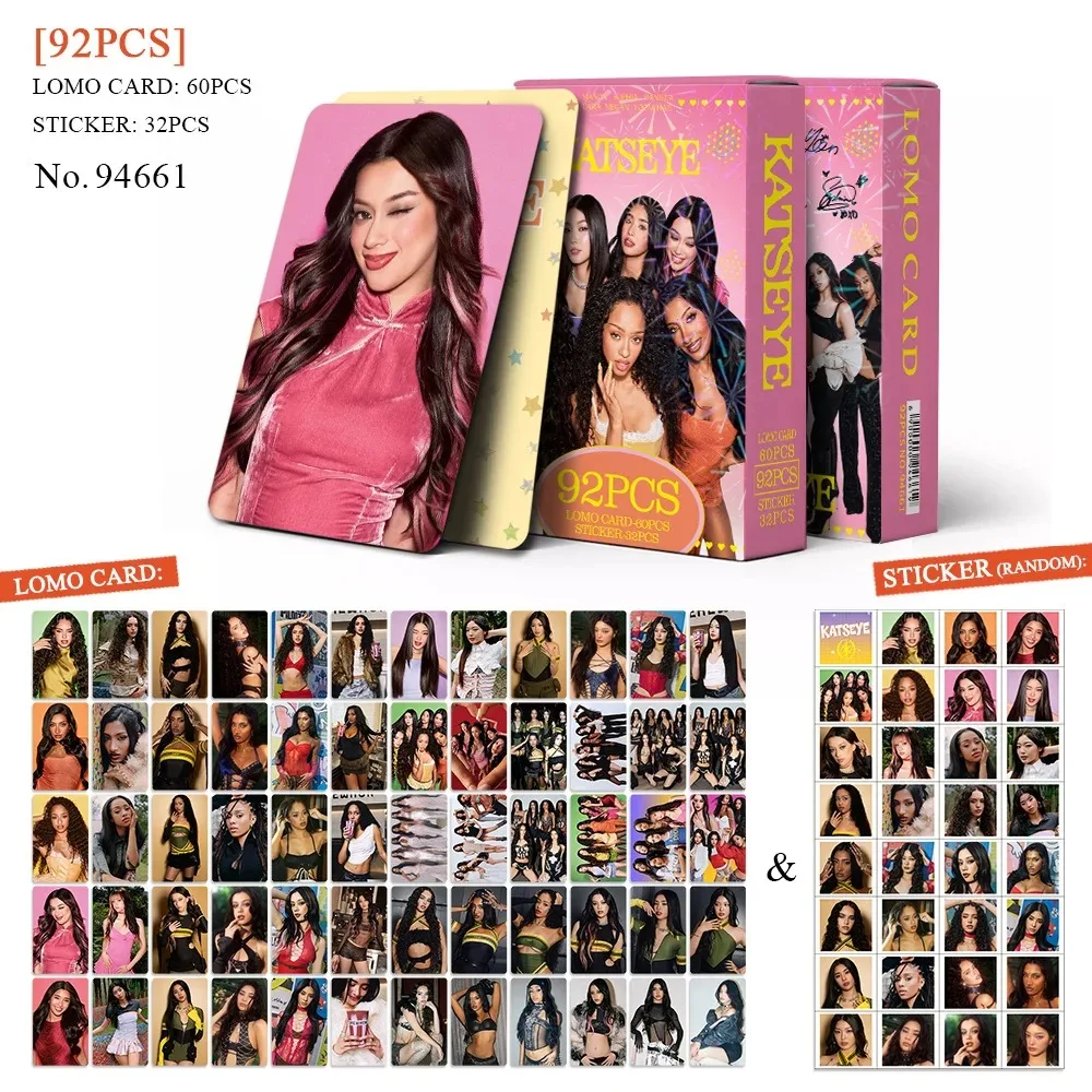 55/92Pcs Kpop Idol KATSEYE Album Gabriela Lomo Cards LARA DANIELA HD Printd Photocards Stickers MANON MEGAN YOONCHAE Fans Gift