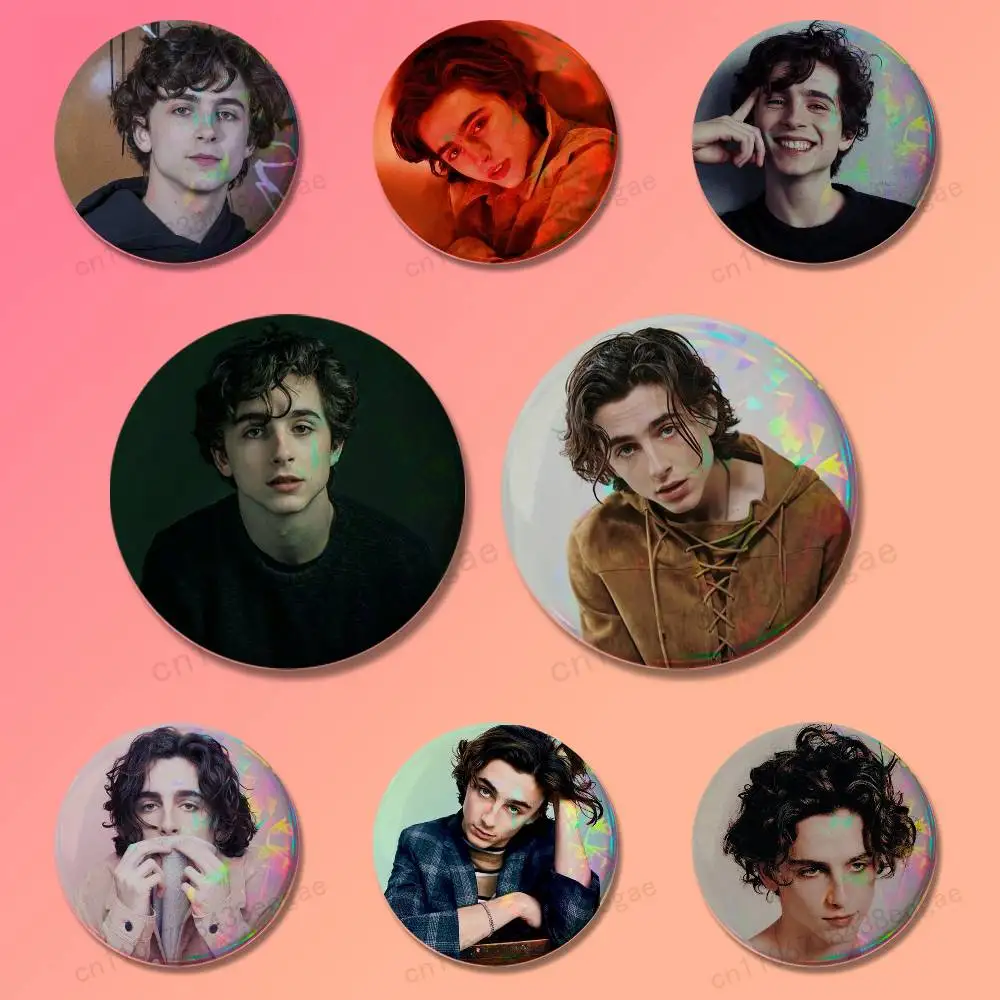 T-Timothee Actor Chalamet Button pins decorative hats cute brooches lapel pins jewelry badges fashion for clothing collars