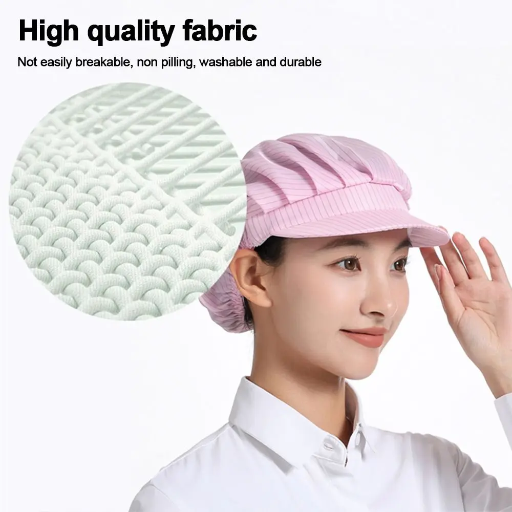 قبعة جديدة مقاومة للغبار من القطن خفيفة الوزن بلون واحد، قبعة عمل، قبعة الشيف، خدمة الطعام، كوك