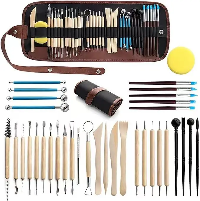 

Clay Tools Kit Polymer Clay Tools Ceramics Clay Sculpting Air Dry Clay Tool Set for Pottery Craft Baking Carving Molding Shaping