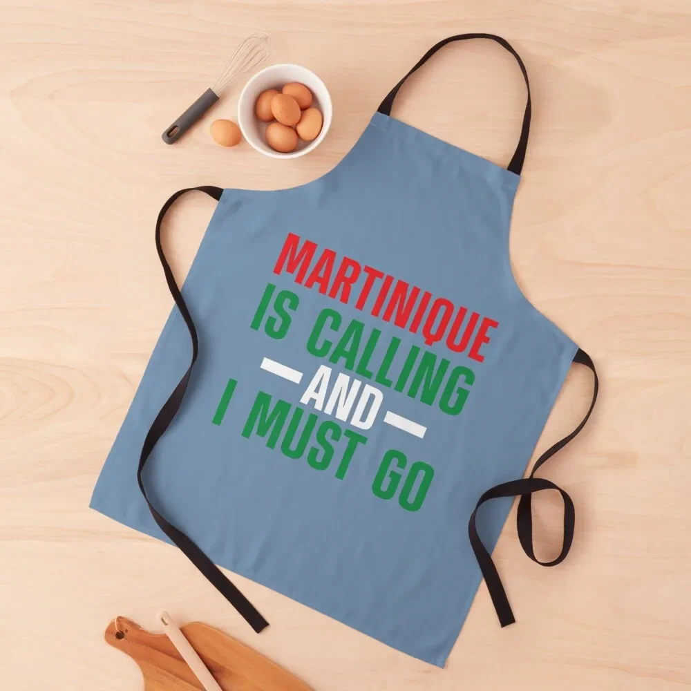 

Martinique is calling and I must go - Flag of Martinique Apron For Men Kitchen Apras Man kitchen gadgets cooks clothes Apron