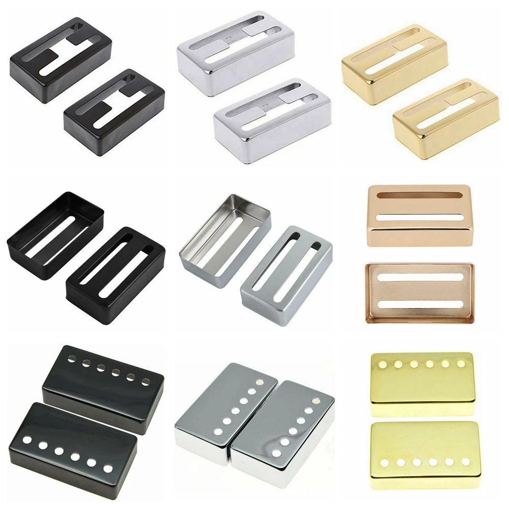 2Pcs Guitar Pickup Cover Brass Humbucker Pickup Covers Fits most EPI LP Guitar 3 Style