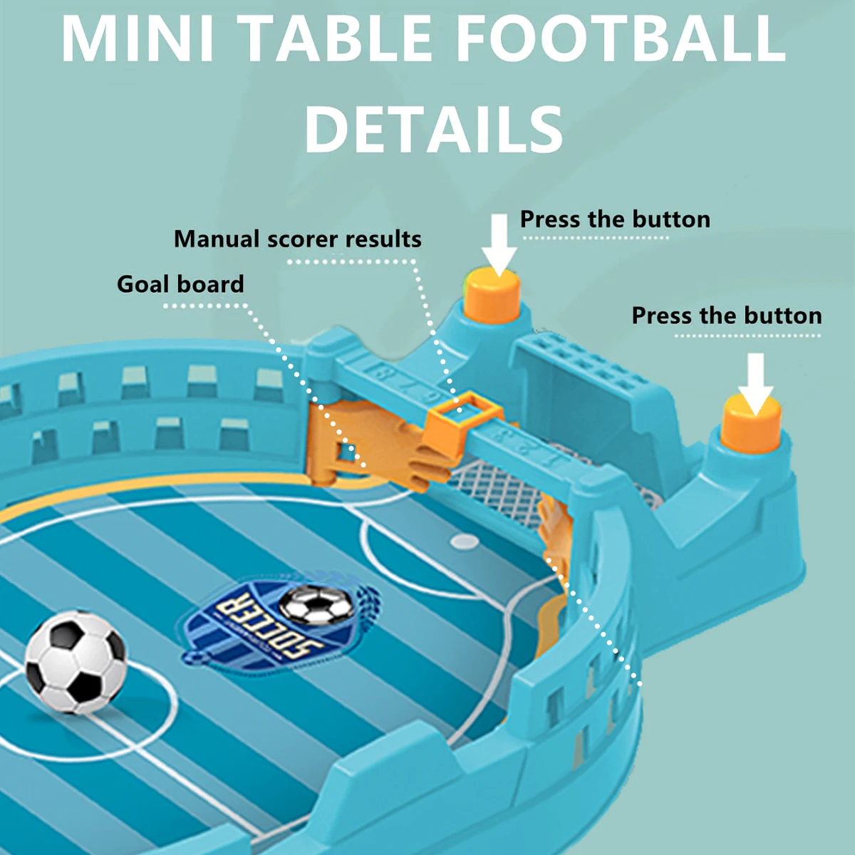Minijuego interactivo de mesa de fútbol, juegos deportivos de competición, Catapulta de escritorio para juego familiar