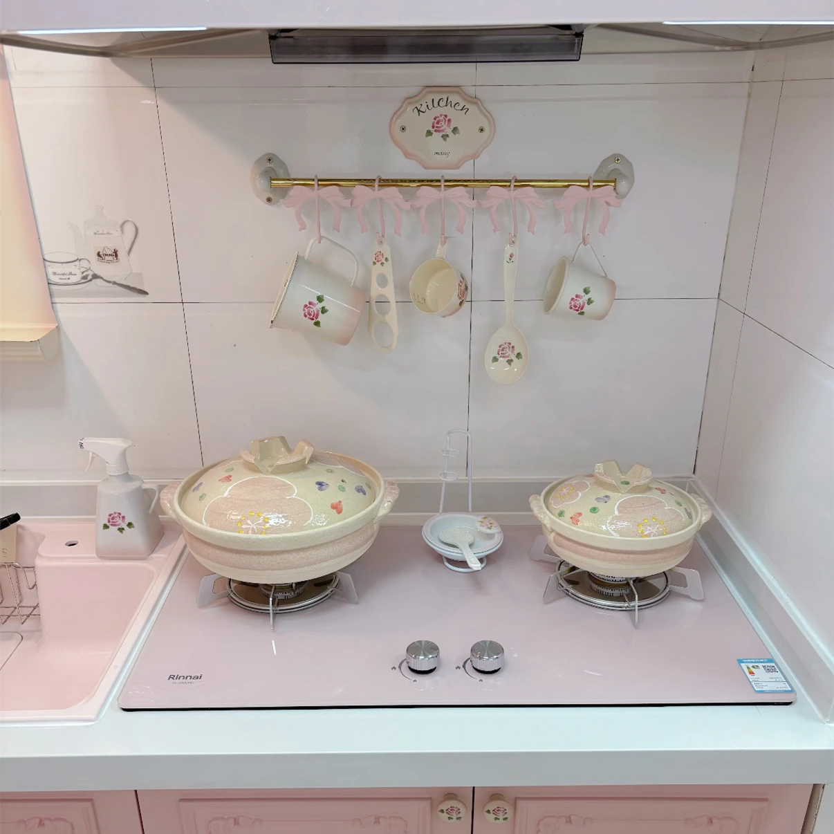 Decorative Bow Hook Cute Pink Hook Kitchen Decoration Storage