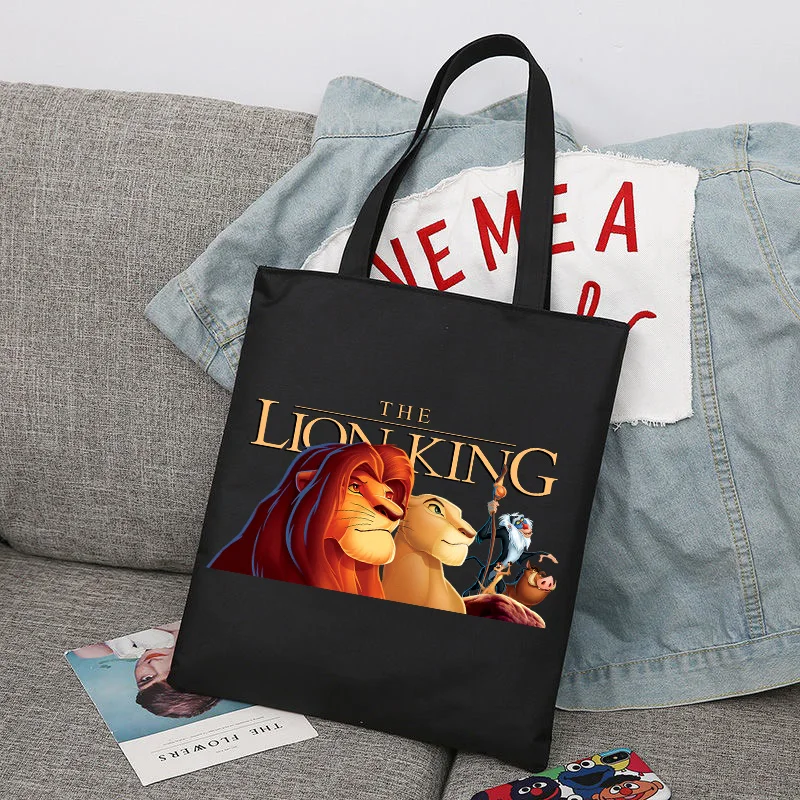 Disney The Lion King Simba Men Women Shopper Bags Shopping Bag Tote Bag Shoulder Bag Canvas Bags Large Capacity College Handbag