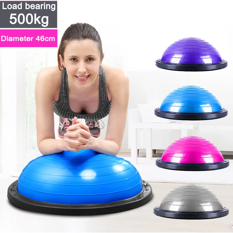 500kg Yoga Balance Hemisphere Explosion-proof Massage Wave Velocity Ball Home Training Exercise Sport Pilates Fitness Equipment