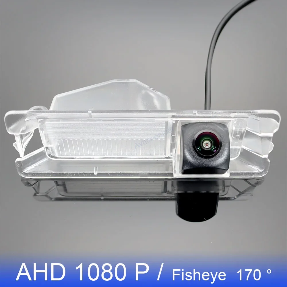 AHD-cámara de visión trasera para vehículo, dispositivo de 1080P, 170 °, ojo de pez, HD Visión Nocturna, para Nissan Micra C + C Coupe K12 K13, 2002 ~ 2015