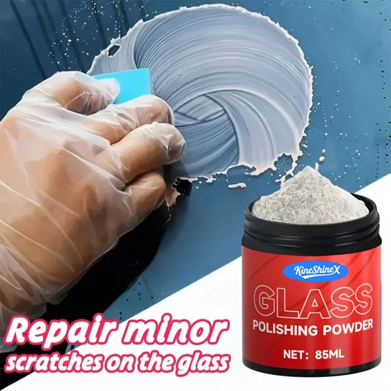 

85 мл порошок для полировки стекла, инструмент для быстрого удаления царапин, инструмент для восстановления автомобильных зеркал, ванной комнаты, зеркал на колесах, раствор для ремонта поверхностей