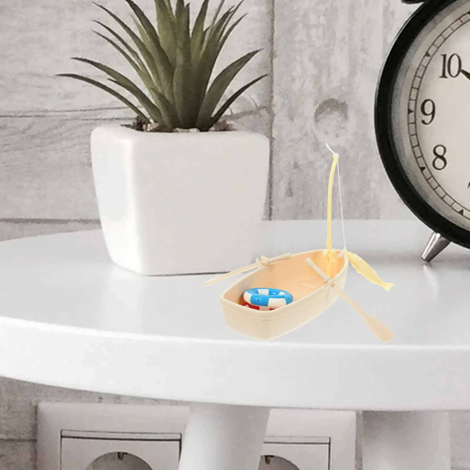 

Пластиковая декоративная лодка в деревенском стиле, каноэ, настольное украшение для дома, офиса, спальни, аквариума, рабочего стола, для демонстрации поделок