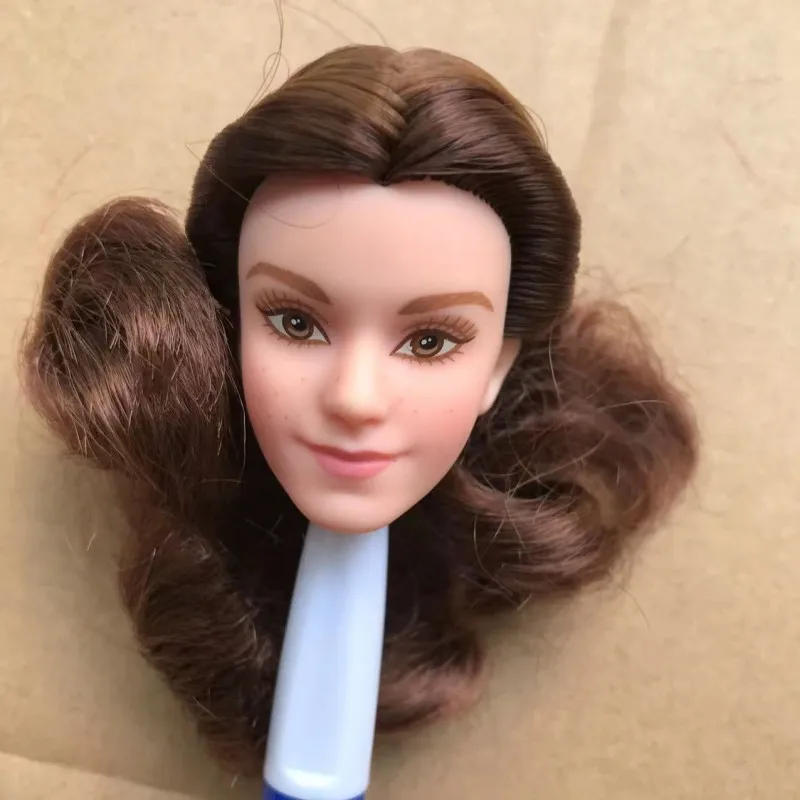 Gläser Augen mit echten Wimpern Puppenköpfe Bunte weiche Puppenteile Weiße Haut Puppenzubehör Mädchen Geschenk Spielzeugfiguren – Detail 2