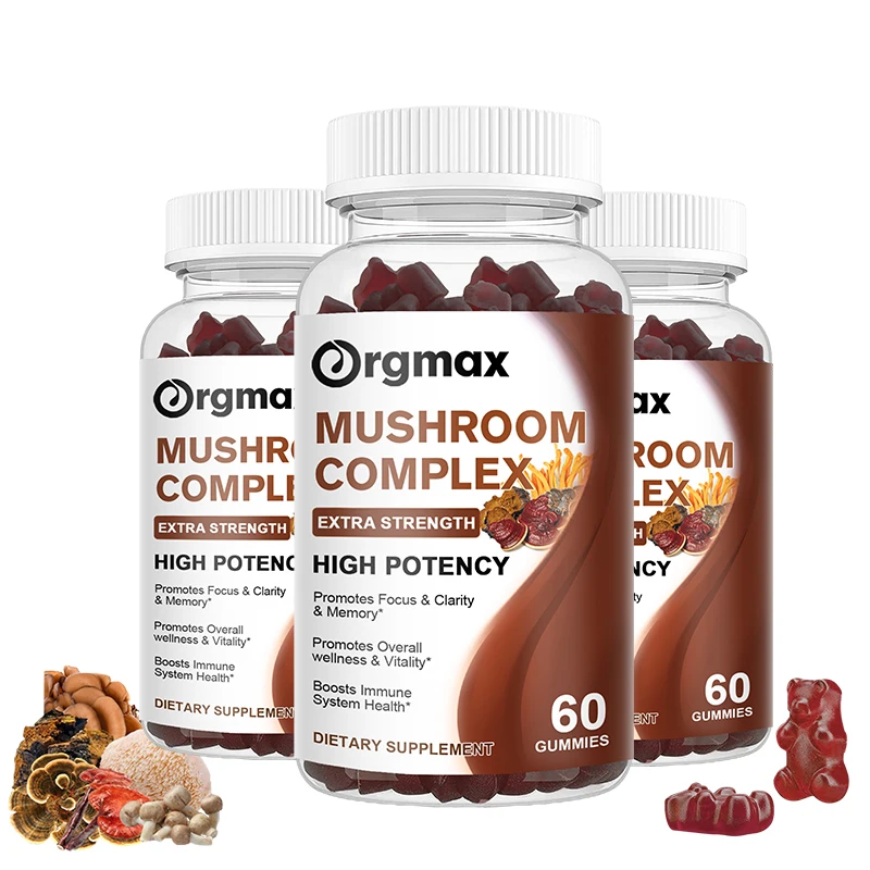 Ultimate Mushroom Complex Capsule - Lion's Mane Reishi Cordyceps Chaga Turkey Tail Nootropic Brain Memory & Focus Stress Relief