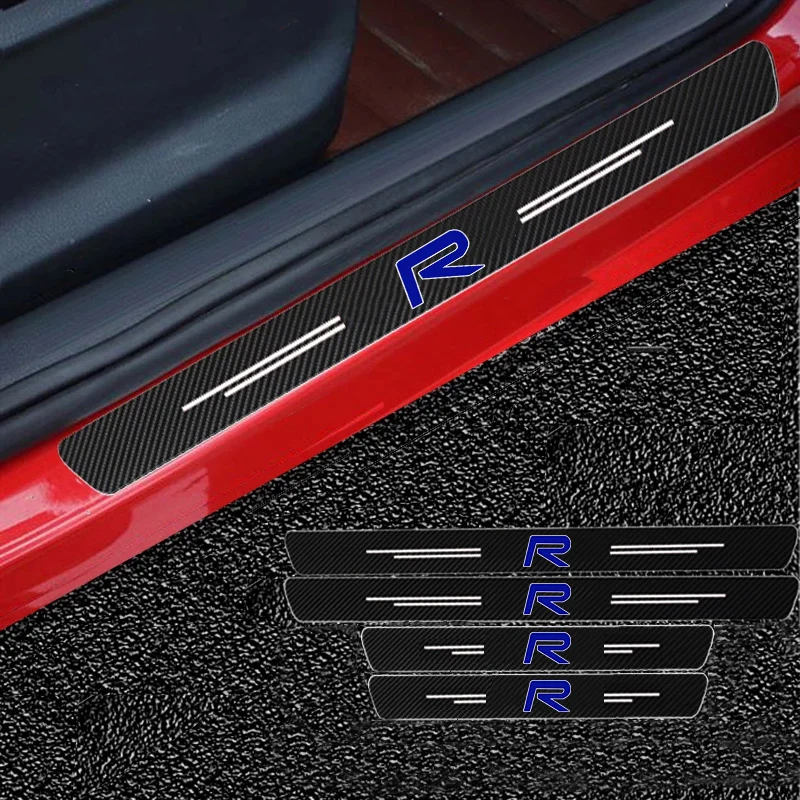 Carbon Fiber Car Sticker Door Trunk Protective Strip Decal For Volvo R XC40 XC60 R-Design EX30 S60 V60 B5 S90 V90 RD Accessorie