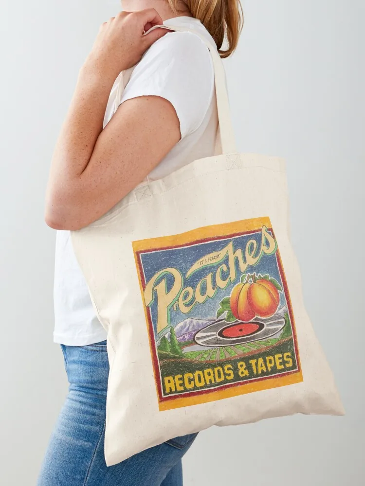 Peaches Records and Tapes Tote Bag Women's tote bag ecological bags Canvas Tote Bag