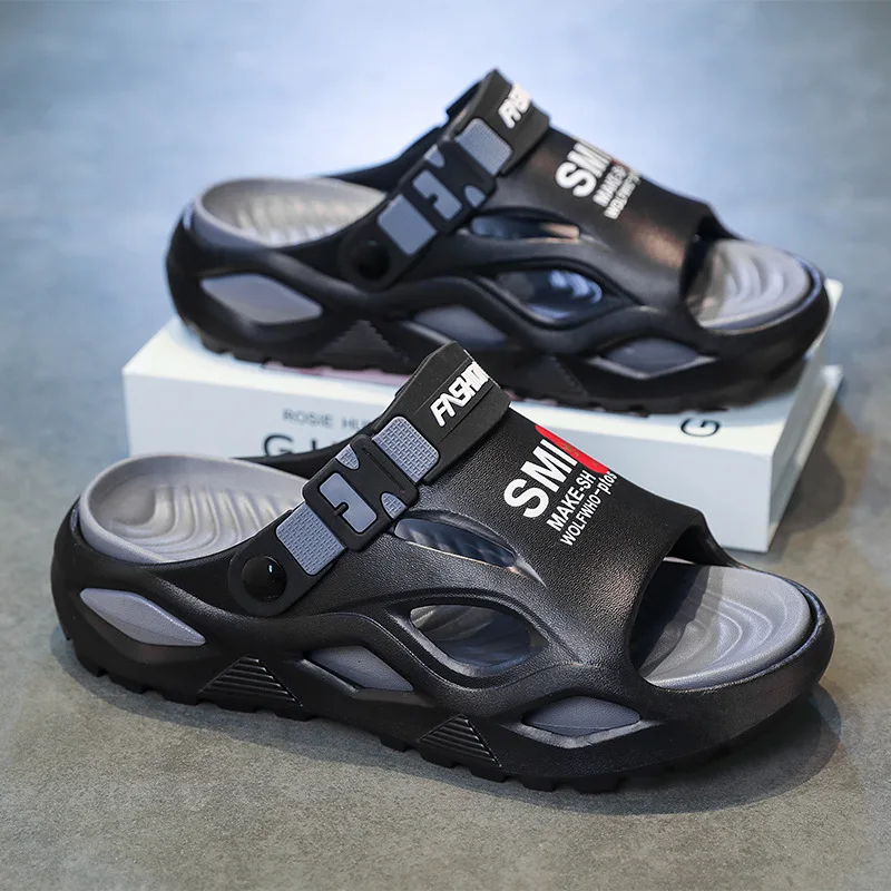 

2025 Men's Summer Spring Non-Slip Shower Beach Pool Slipper Thick Cushioned Sole Pain Relief sEVA Water-Resistant Support Slides