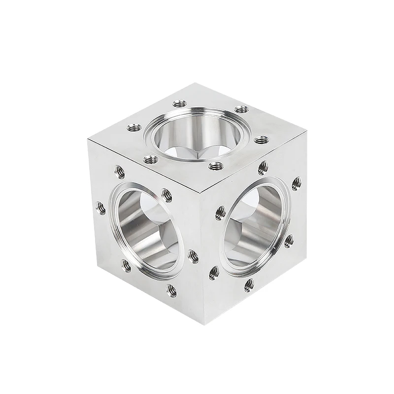 

SS304 Stainless Steel UHV CF16-CF160 Cube Chamber Ultra High Vacuum CF 6-Way Cube For Ultra High Quality Pipe Fittings Flange